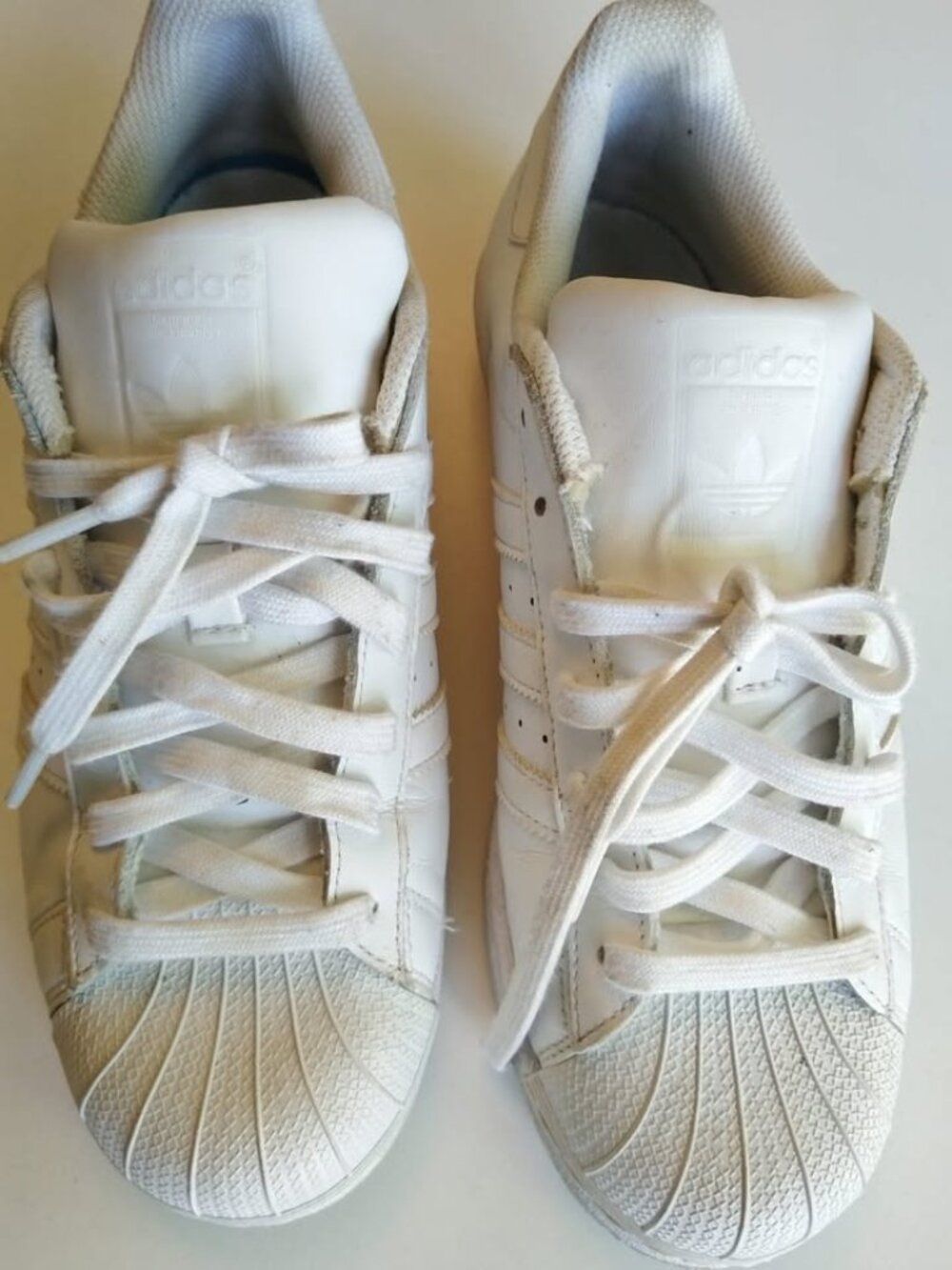 Adidas Superstar All White Leather Sneakers Men's 9.5